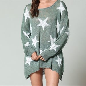 Hollywood Stars Lightweight Sweater in Sage